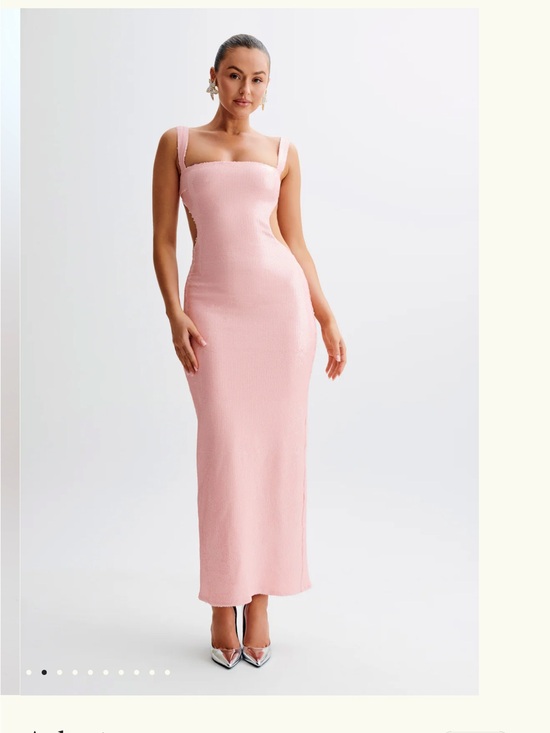 Meshki Dresses & Skirts - Meshki Light Pink Square-Neck Maxi Dress